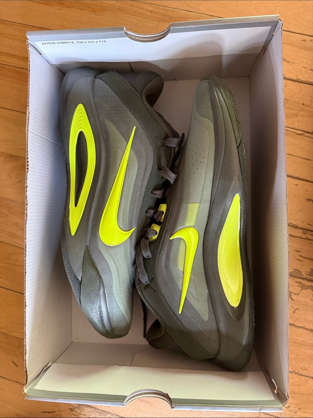 Nike Men’s Dark Gray with Volt Swoosh Running Sneakers
